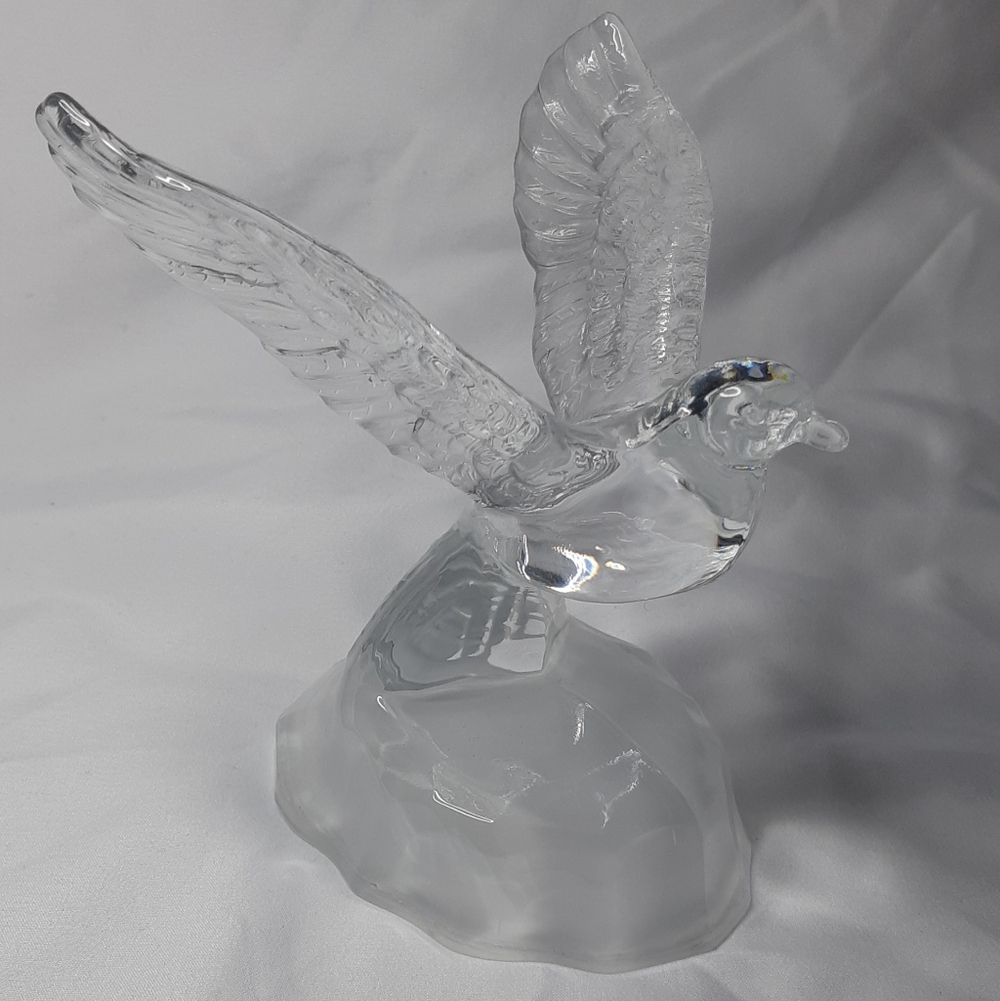 Lalique Inspired Glass Bird Figurine